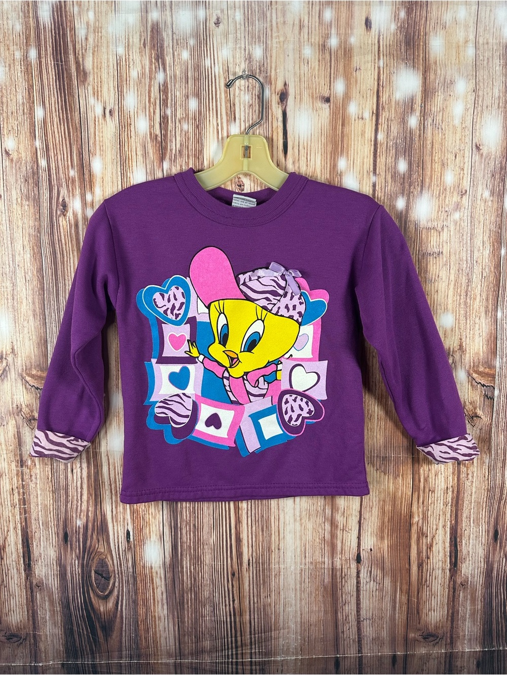 Vintage Tweety Bird Purple Long-Sleeve Girls Top
Sweater
